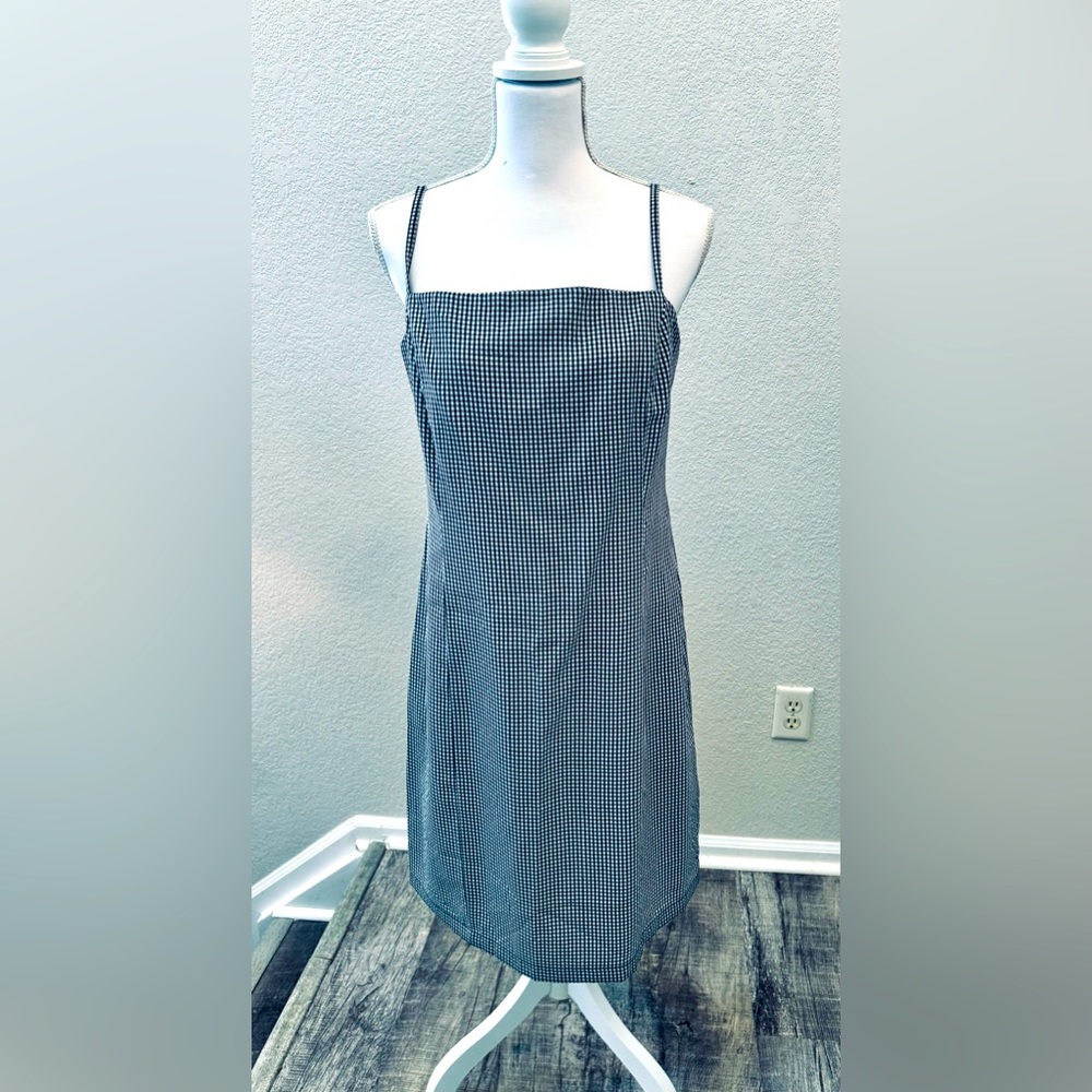 The Limited Gingham mini Dress, square neck, adjustable straps, size 12 Women’s